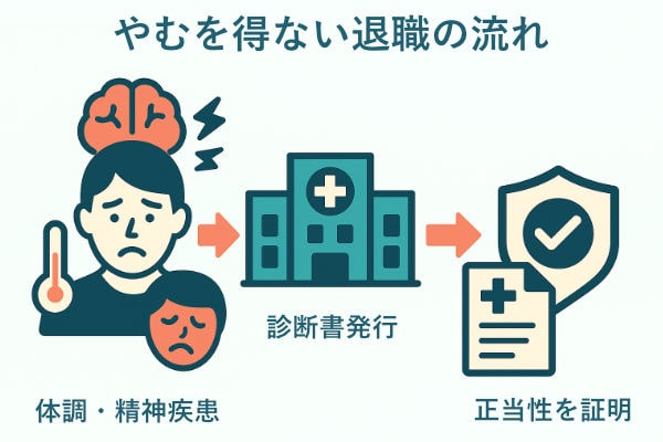 やむを得ない理由で退職する場合の流れ